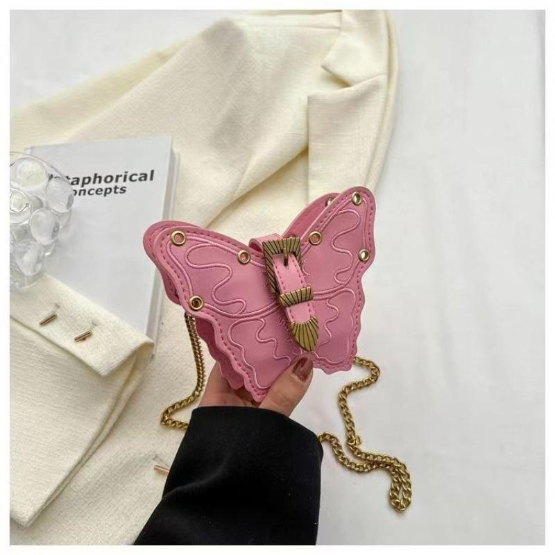 

Niche design chain mini bag new women s bag feeling spring retro personality messenger K Bag + cross chain розовый