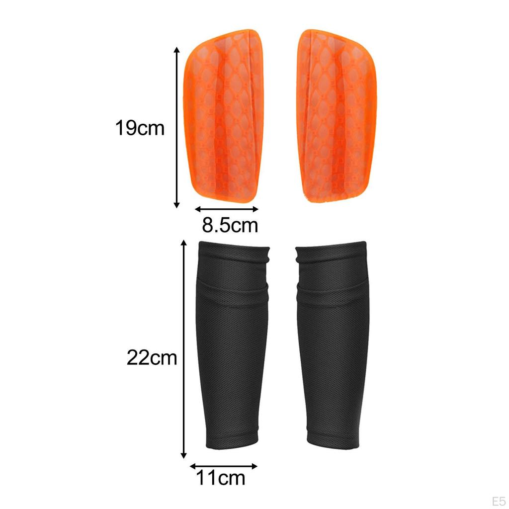 2 Pieces Soccer Shin Guards Calf Sleeves Kids Athlete Leg Pads Wrestling Breathable