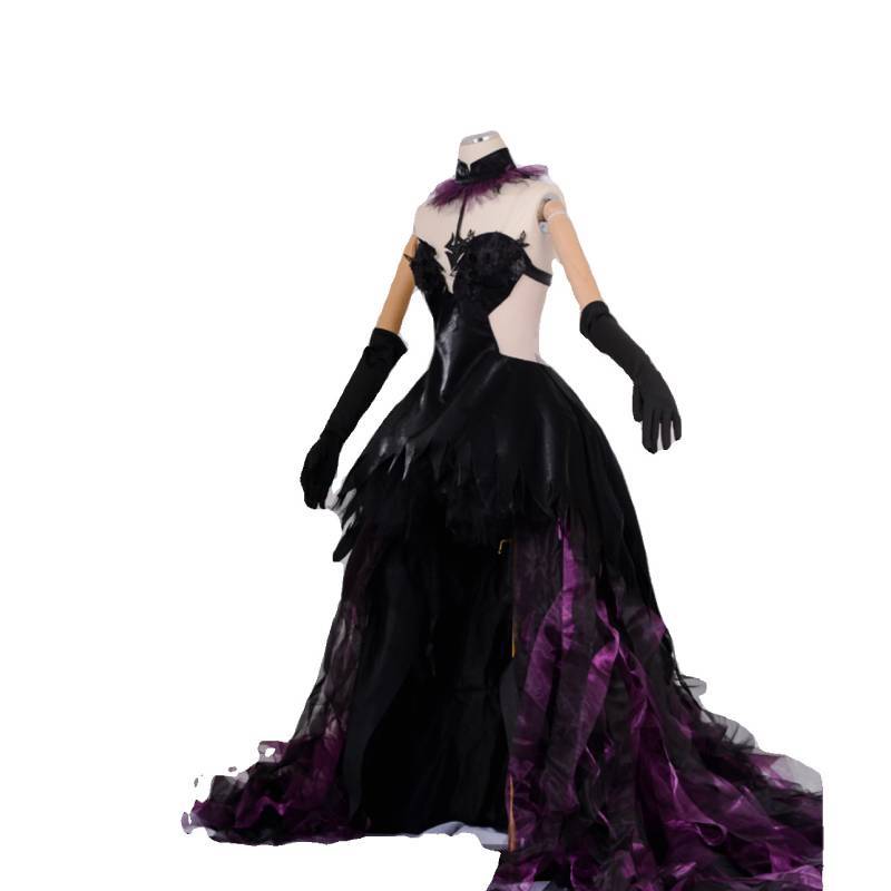 Puella Magi Madoka Magica Akemi Homura Cosplay Attire With Spandex Material For Game Themed Costumes