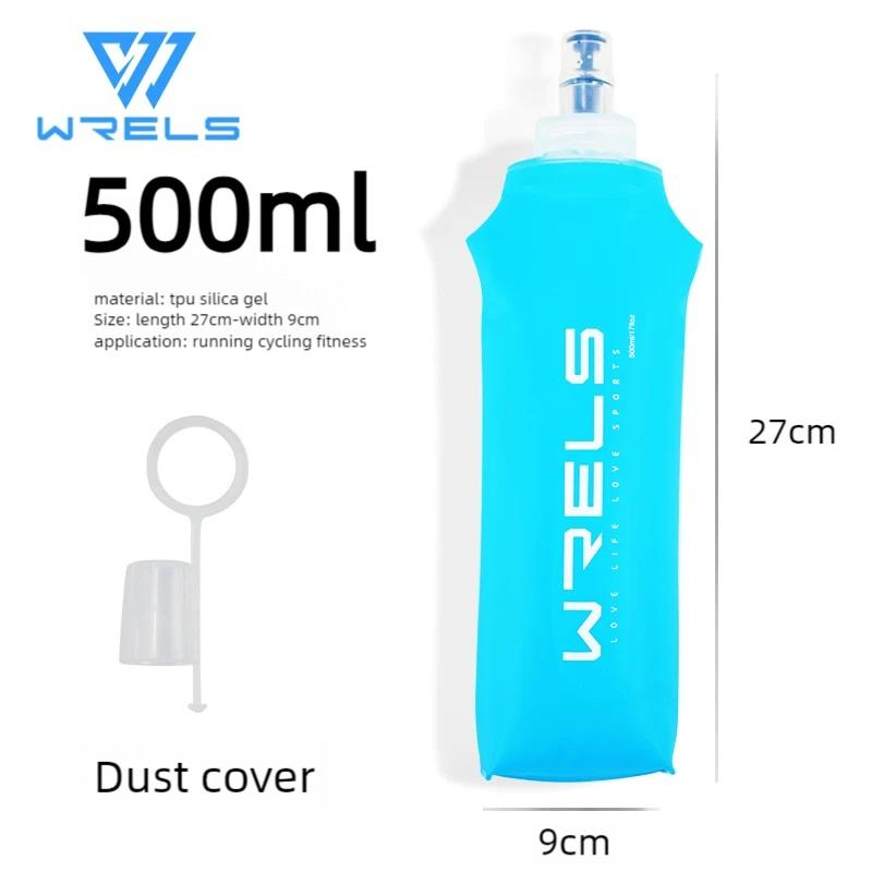 Fahrrad Sport Wasserflasche Auslaufsicher Langlebig Weiche Flasche Hoher Durchfluss BPA Frei Tragbar TPU Faltbarer Wasserbecher Outdoor Laufen