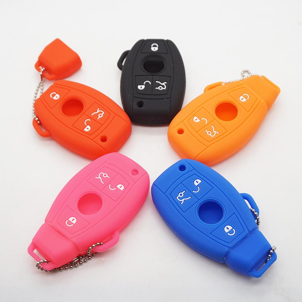 Cocolockey Silicone Car Key Cover Rubber Key Fob Case Holder Fit For Mb W203 W211 Clk C180 E200 Amg C E S C Protector 3 Button