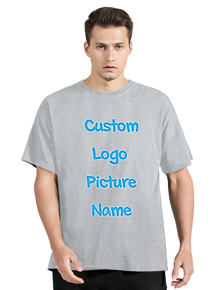 Unisex Cotton Tshirt Customized Printed T Shirt Harajuku Top DIY Your Like Photo Or Logo T-shirt Fashion Custom Tshirt Tees Tops