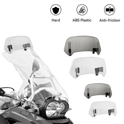 Universal Motorcycle Windshield Extension Adjustable Spoiler Clamp-On Windscreen Deflector For BMW KAWASAKI YAMAHA HONDA SUZUKI