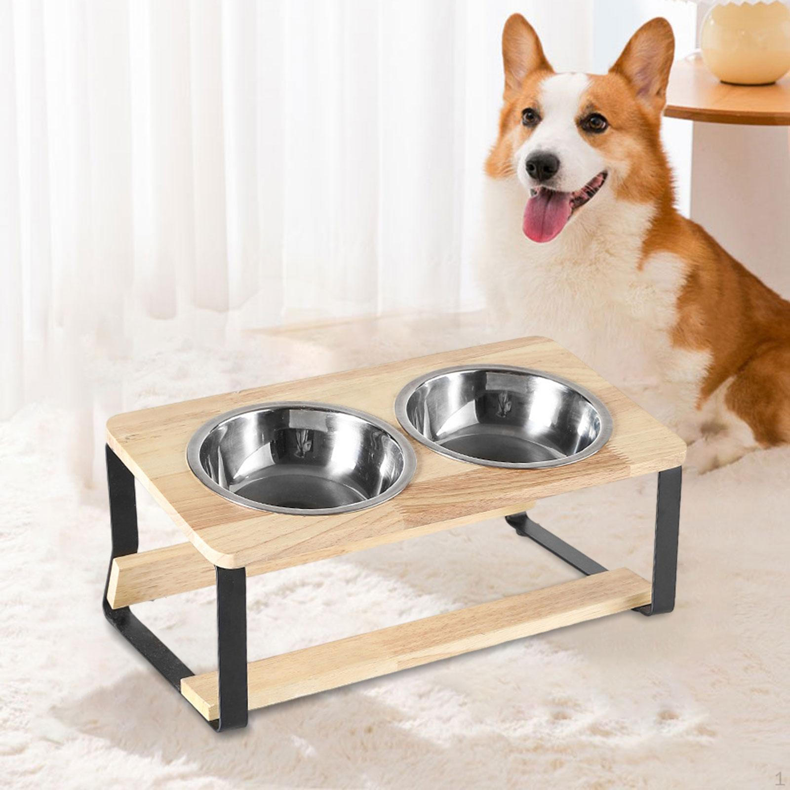 

Миски для кошек, приподнятые миски-кормушки, портативные для еды и воды, наклоненные для домашних животных Stainless steel bowl