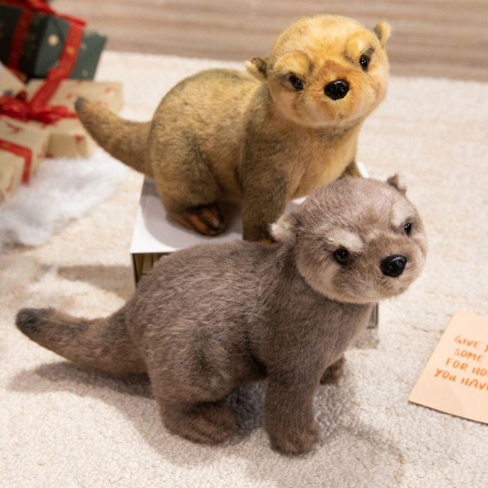 PP-Baumwolle Dickes Otter-Stofftierpuppen Weiches Simulations-Otter-Spielzeugpuppe Heimdekoration