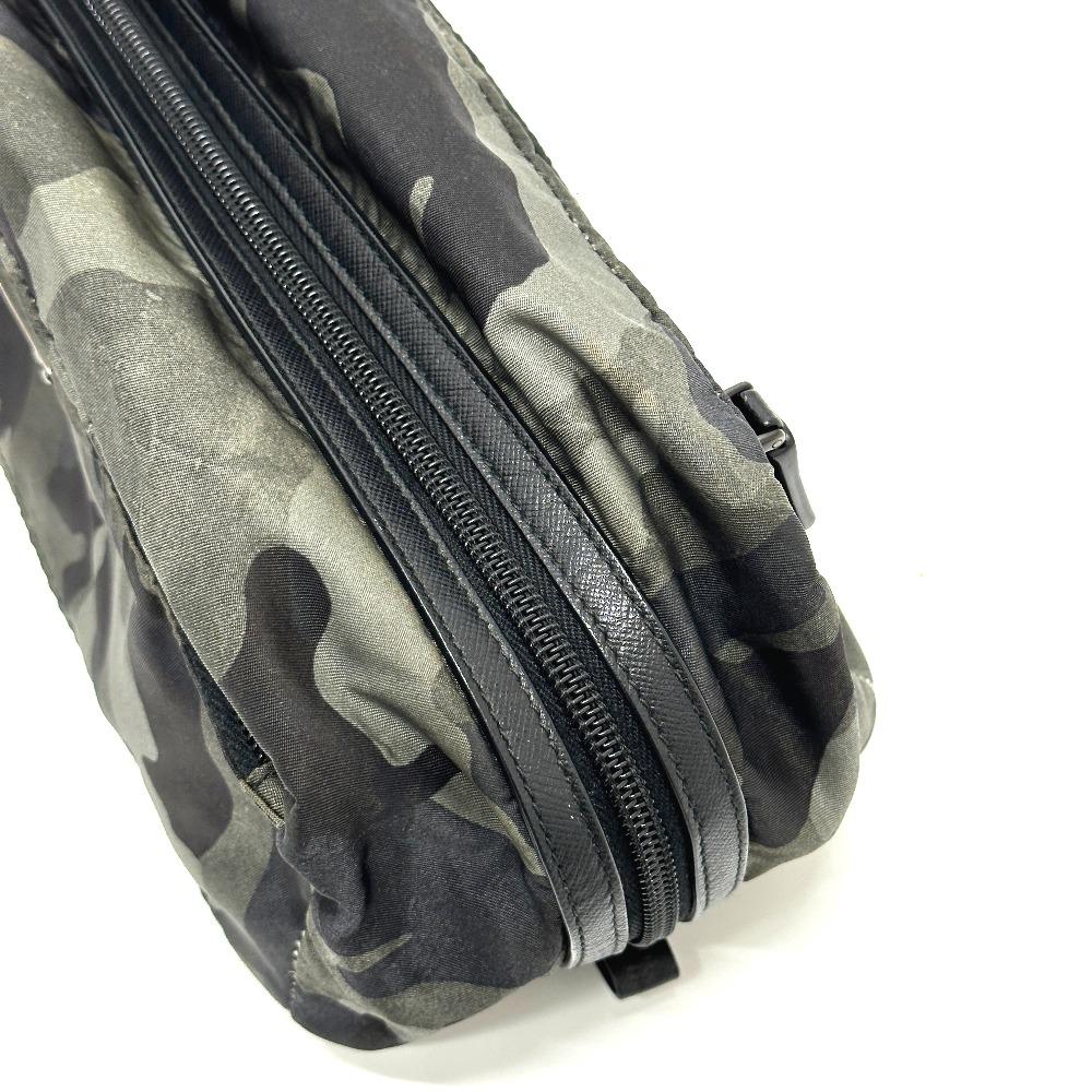 PRADA 2N0029 Triangle logo camouflage Clutch bag, handbag Nylon gray