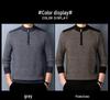 Men's Thick Warm Wool Half-Zip Sweater for Autumn/Winter - Middle-aged Base Layer Dad's Outfit