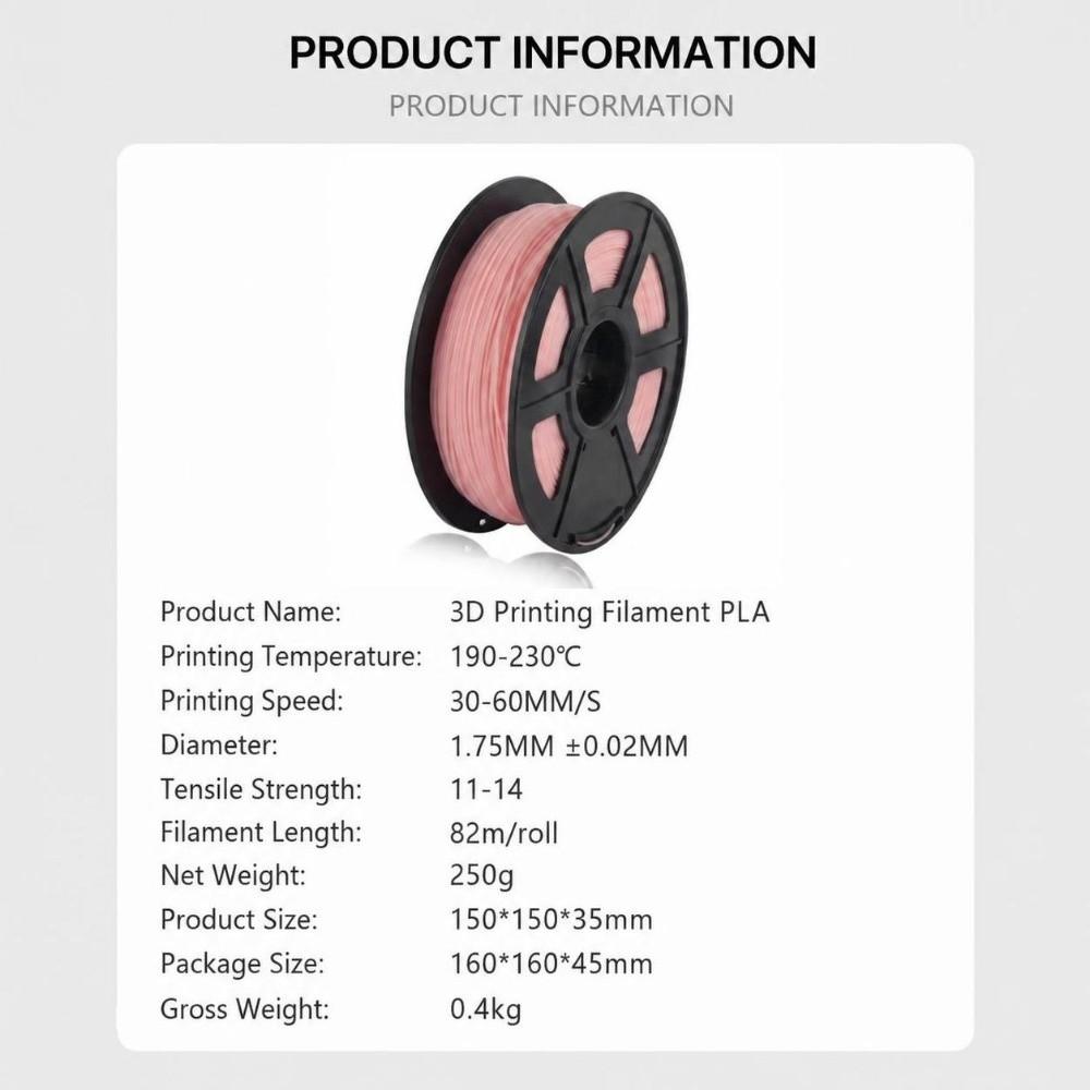 1.75mm Diameter PLA Filament High Precision PETG Printing Material  DIY Model Making