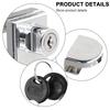 Zinc Alloy Double Door Lock for Glass Cabinets Designed for Display Cabinets with Glass Thickness Range 5mm To 8mm
