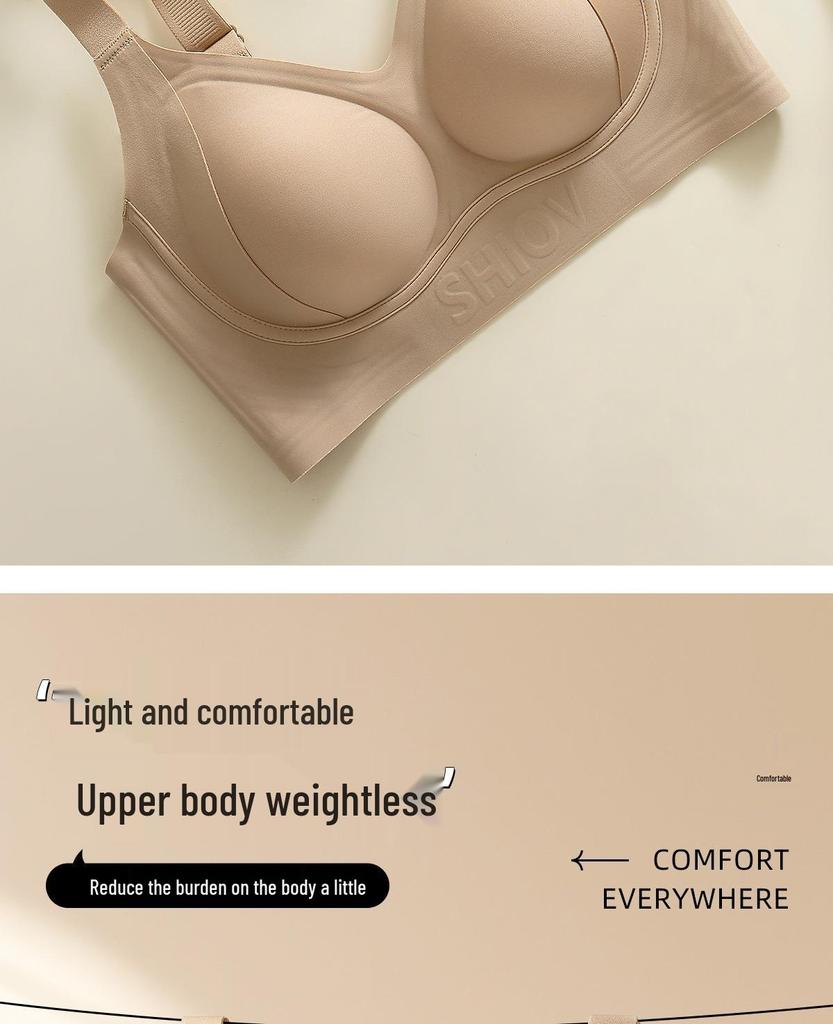 Plus Size Seamless Soft Support Minimizer Bra for Large Busts (Underwire-Free)