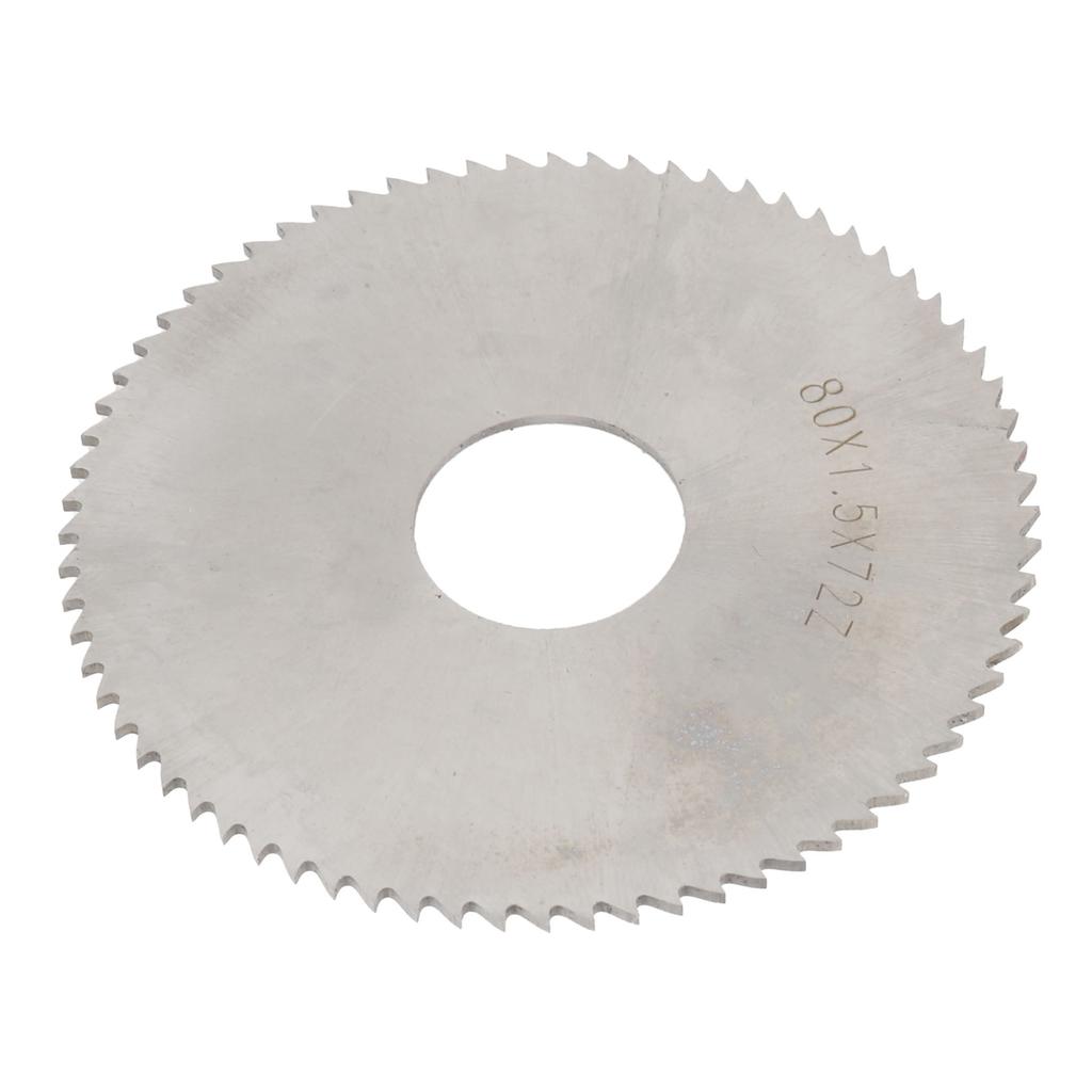 Circular Saw Blade High Speed Steel 72 Tooth Milling Insert Cutting Disc 80 X 1.5mm