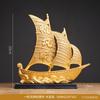 Resin Sailboat Decorative Figurine Home Office Living Room New Gift Chinese Style