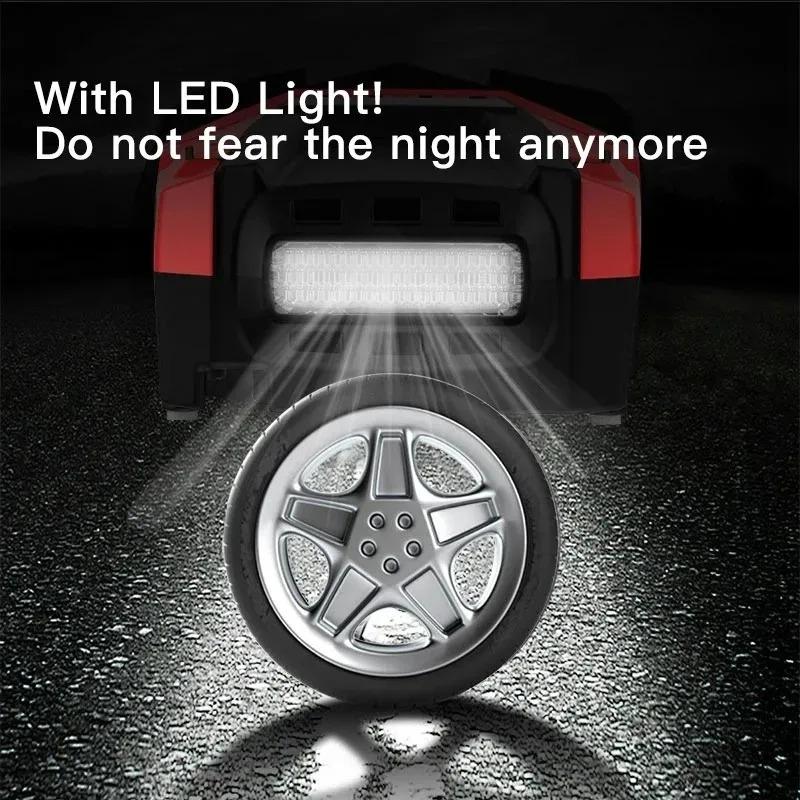 Car Tire Inflator Portable Air Compressor 150PSI Digital Air Pump AC220 DC12V with LED Light for Car Motorcycle Bicycle