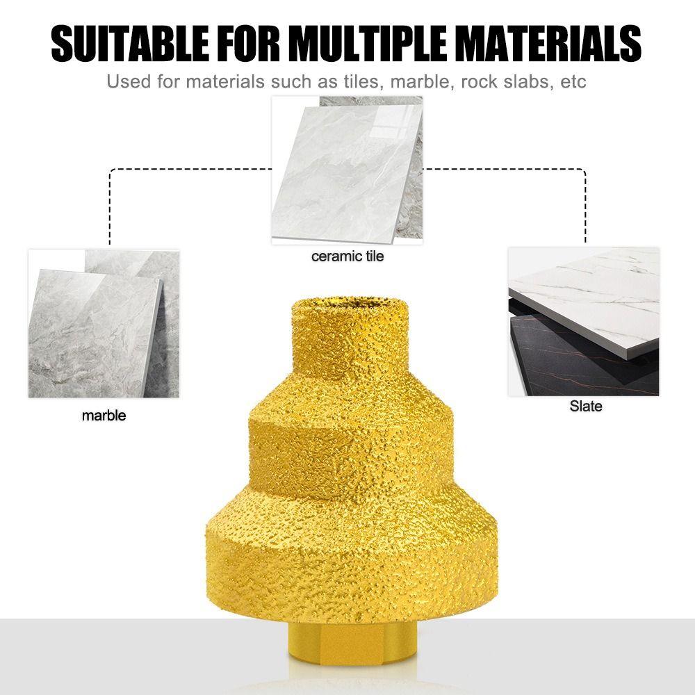 20-35-50mm  Chamfer Router Bits M10 M14 Step Drill Bits Brazed Pagoda Reamer  Ceramic Tile