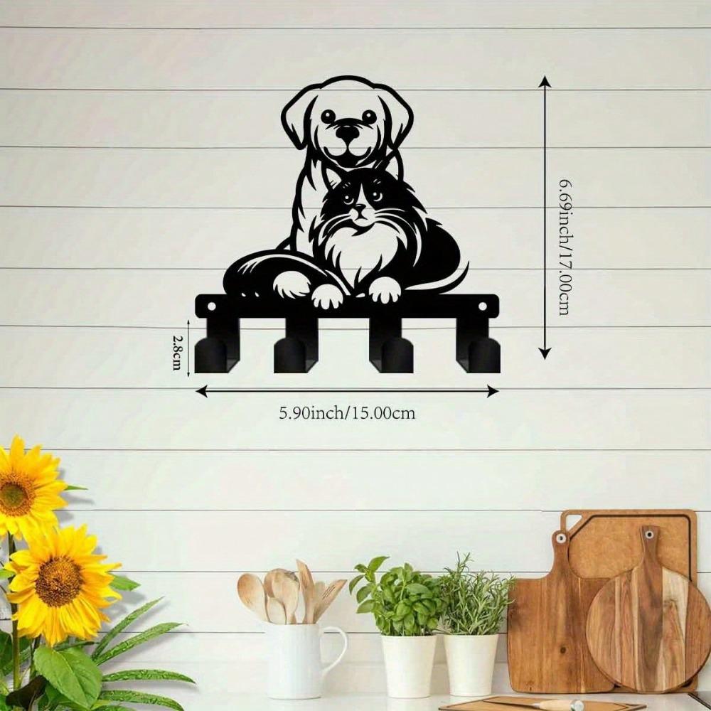 Metal Bohemian Cat Dog Key Holder Wall Hook for Home Office Decor TY-101048