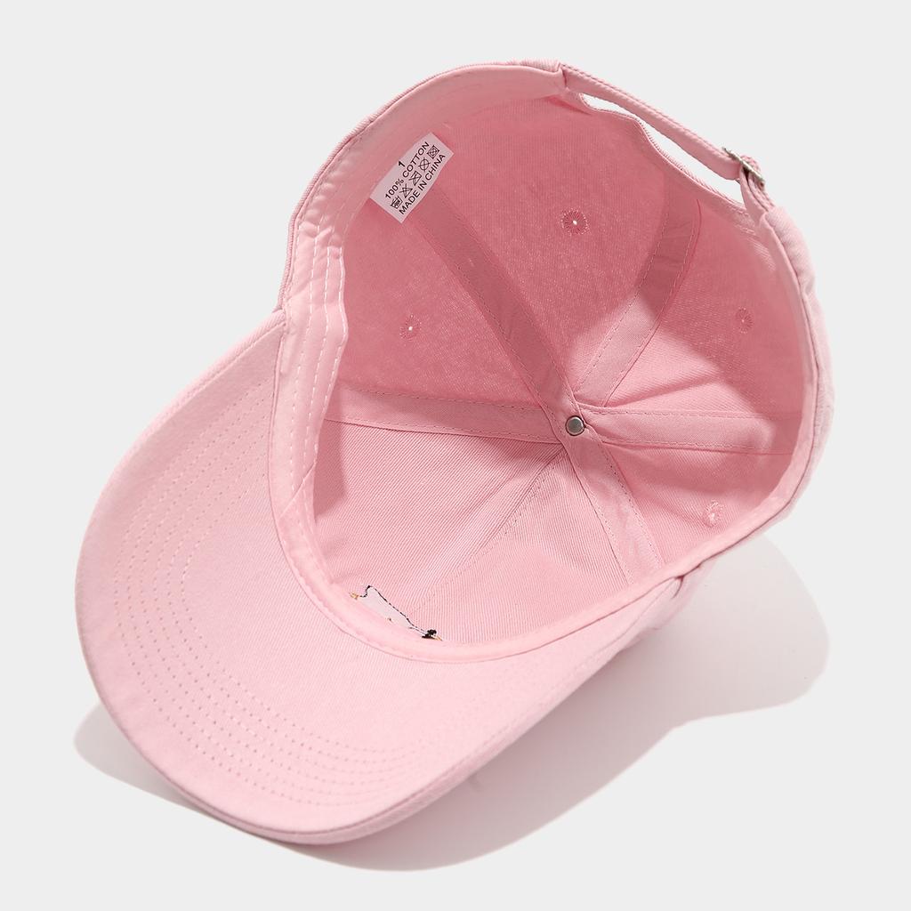 Cute Embroidered Goose Baseball Cap for Women Casual Adjustable Summer Sun Protection Golf Cap Fashion Cartoon Animal Peaked Cap