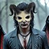 Plastic Sheep Horn Mask Animal Demon Mask Gothic Halloween Mask  Costume