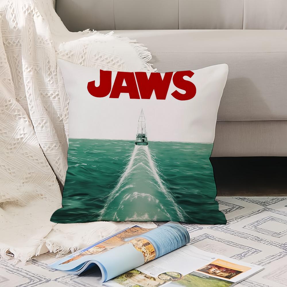 Horror Movie J-Jaws Pillow Case Office Cushions Suitable For Sofa Car Bedroom Decorative Cushion Cover
