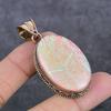 Natural Pink Triplet Opal Gemstone Handmade Copper Jewelry Pendant 2.17" C7B08