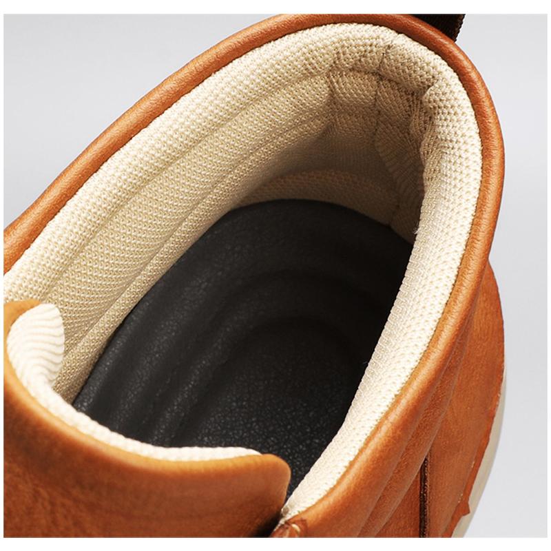 Ruční šití kožené pánské boty z pravé kůže ležérní kožené boty pánské kotníkové boty