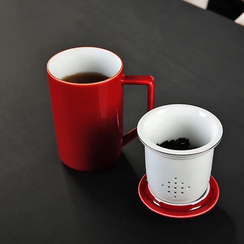 TLAKEHO Ceramic Tea Separation Brewing Cup