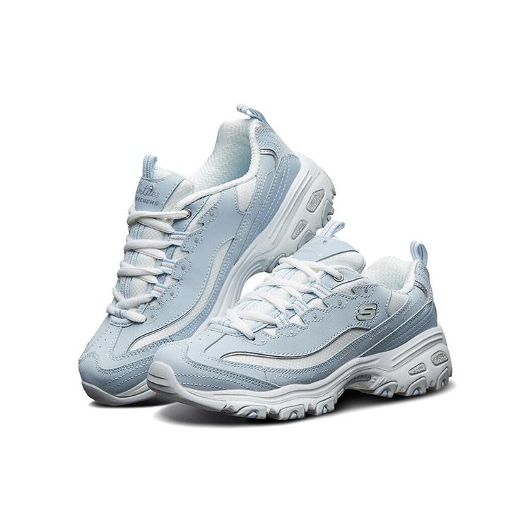 (WMNS) Skechers D Lites low running Shoes GS BlueWhite 'Blue White' Women's 11930-LBLW