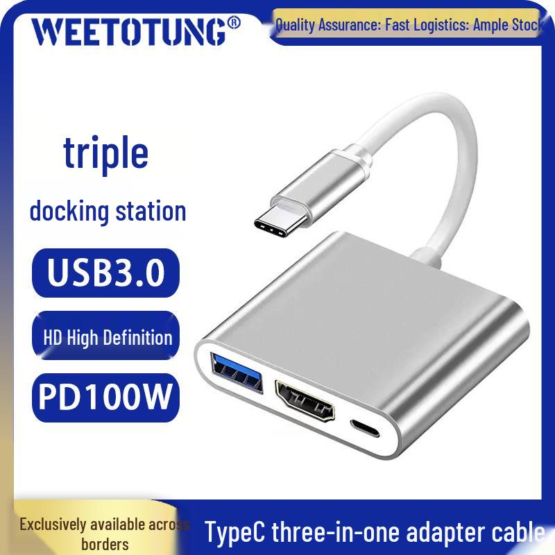 3-in-1 USB-C Expansion Dock with 4K HD Output & PD Fast Charging