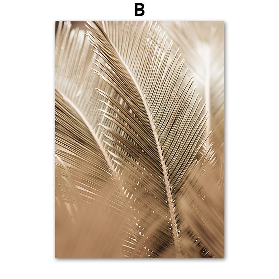 Strand Wellen Palme Garten Bogen Goldene Blätter Nordic Poster Wand Kunstdruck Leinwand Malerei Home Decor Bilder Für Wohnzimmer