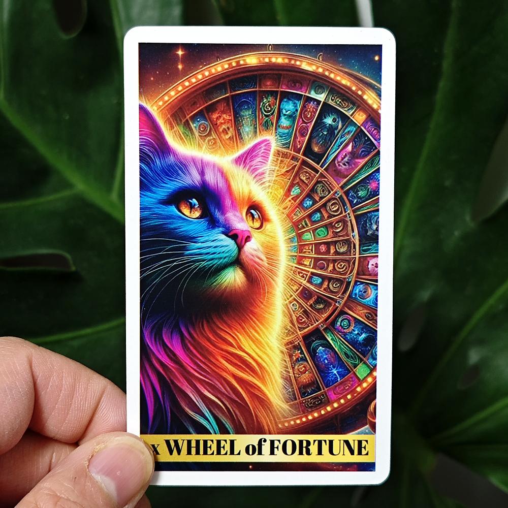 78 Carte dei Tarocchi del Gatto Colorate per Principianti Mazzo Felino Ricco di Colore e Fascino 10,3*6 cm