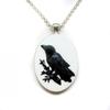 Gothic Raven Forest Pendant Charm Necklace