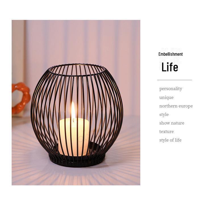 Portacandele in Ferro Stile Europeo - Eleganti Decorazioni per la Casa per Soggiorni, Qualità più Venduta in Stock