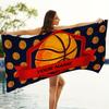 Personalisierbares Basketball-Strandtuch: Genießen Sie das sportliche Design, den weichen Komfort und den individuellen Namen für Ihre aktiven Tage
