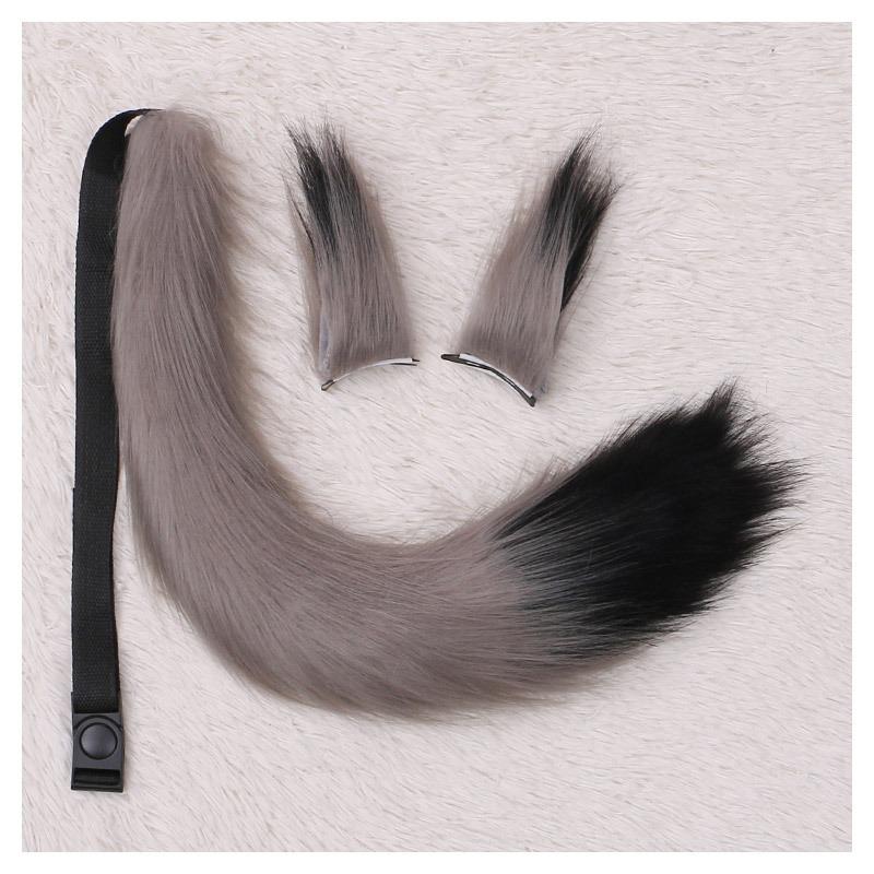 Un accessoire de cosplay de fille renard fait main, une barrette d'oreille de bête, une queue de bête, un ensemble queue paire d'oreilles de renard