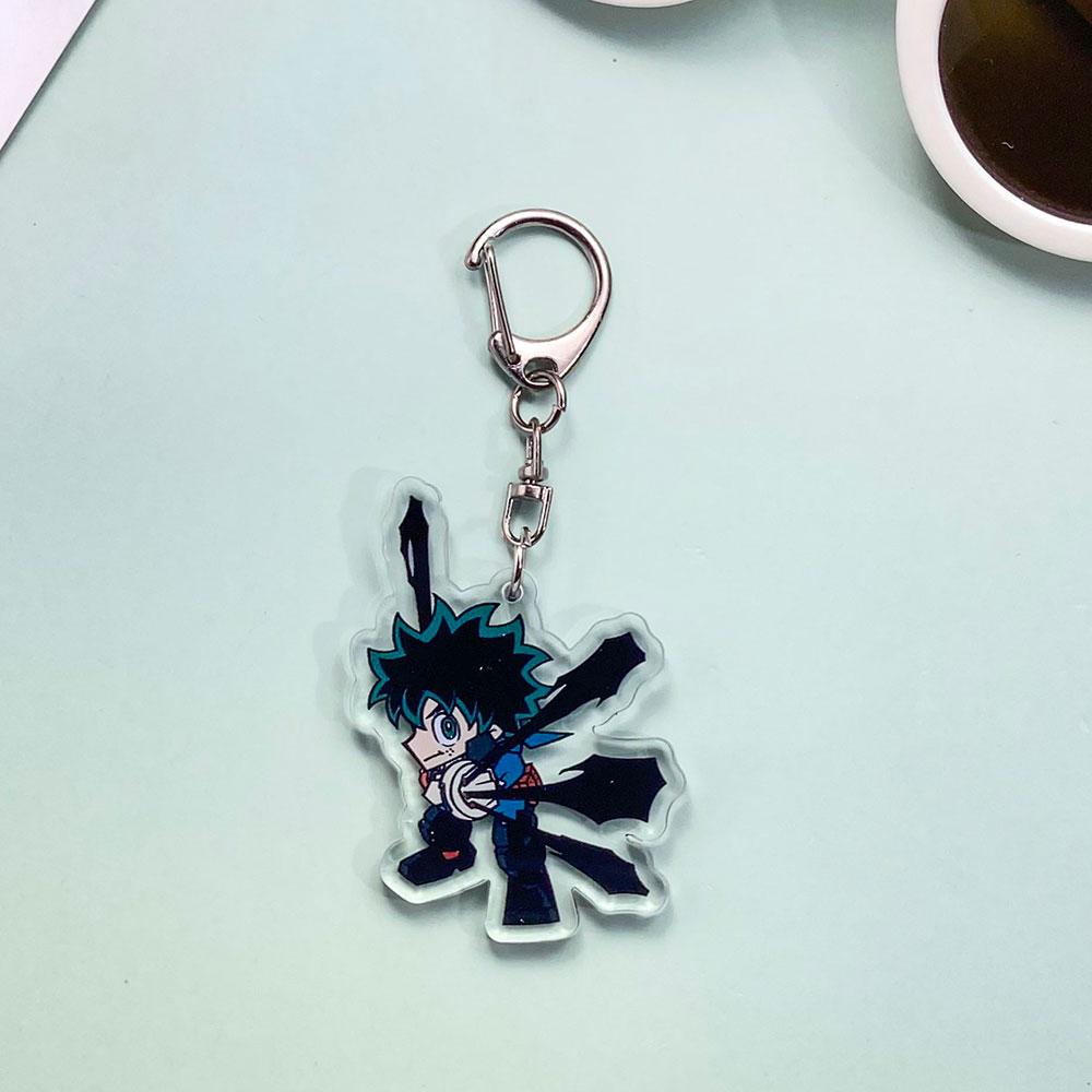 Anime Characters My Hero Academia Acrylic Kawaii Keychain Accessories Trendy Bag Charms Pendant Key Ring Gifts For Friends