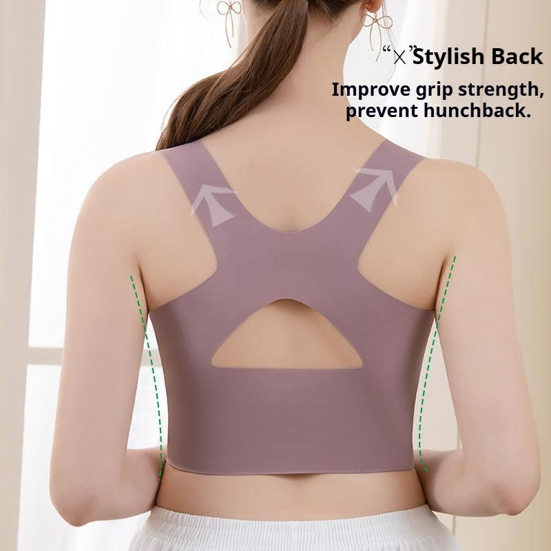 Nahtloser Rücken Übergröße Verbreiterte Seitenwand Brustkontrolle Unterwäsche für Frauen Stoßfest Push-up Push-up Ohne Bügel Sport-BH