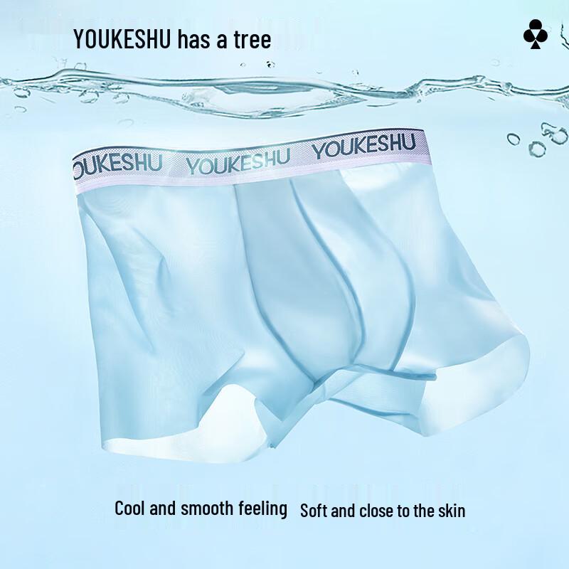 Men's Ice Silk Antibacterial Boxer Briefs