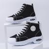 New Fashion Canvas Casual Shoes Lightweight Thick-soled Heightening Dad Shoes Breathable High-top Women's Shoes Versatile Little White Shoes Women