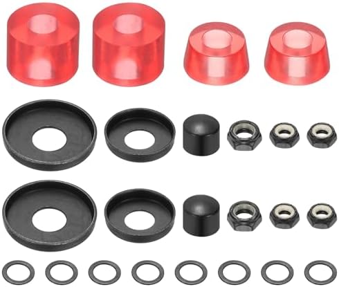 YELARXI Polyurethan Skateboard Bushings Truck Rebuild Long-Board Kit Unterlegscheiben Pivot Cup
