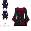 Abito Medievale Rinascimentale da Donna con Motivo Teschio Gotico Per Cosplay e Feste in Costume