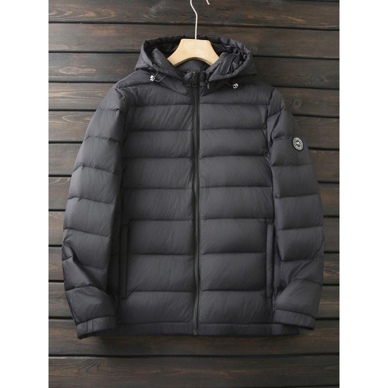Lightweight and Warm! Men's Autumn and Winter Hooded Short down Jacket from Foreign Trade Clothing Factory Surplus
