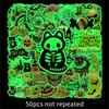 50 Halloween Classic Decoration Stickers: Funny, Waterproof for Suitcases, Speakers, Desktops