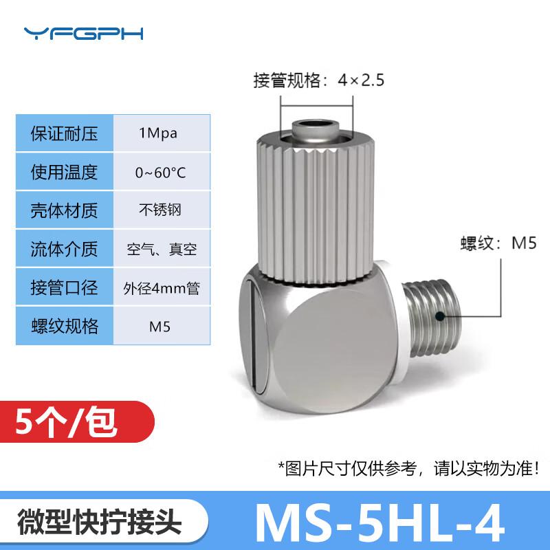 YFGPH Miniature Stainless Steel Quick Fitting