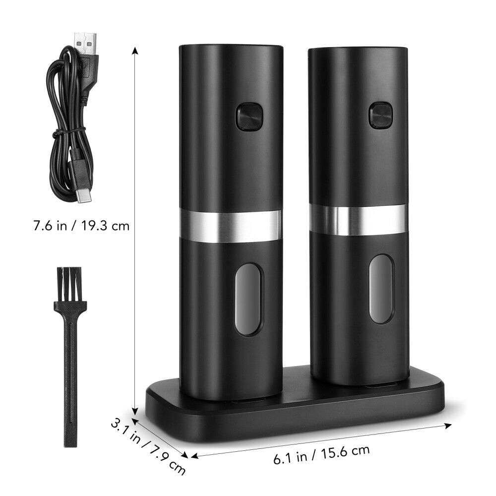 

PDTO 2 шт., электрическая мельница для соли и перца, многоразовая автоматическая мельница для специй