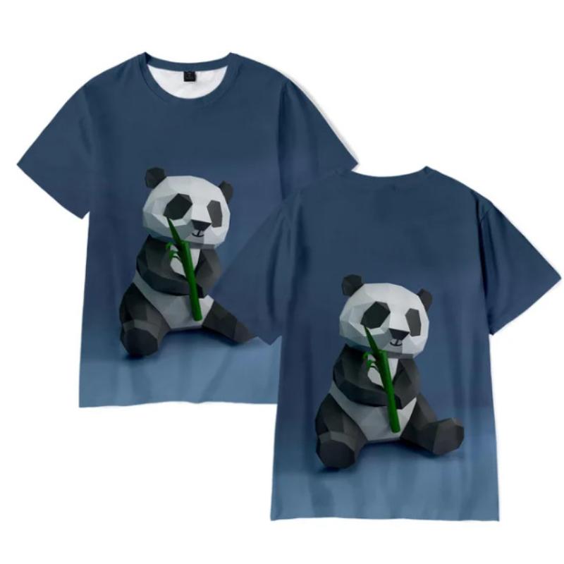 Men s 3D Printed T-Shirt Panda Pattern Print Short Sleeve O-Neck Pullover Casual Top 6XL