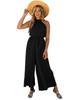 Azura Exchange Pleated Wide Leg Jumpsuit with Belt