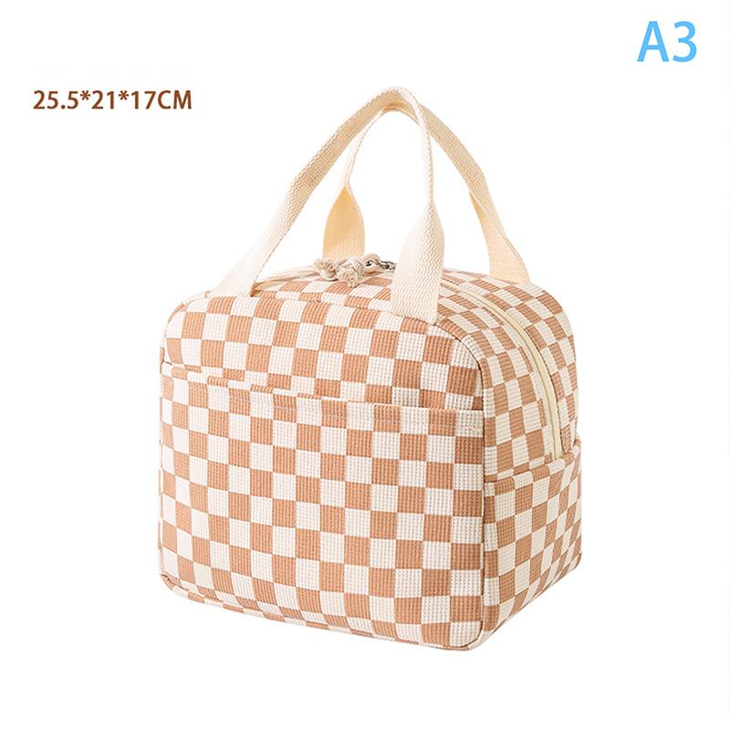 1Pieces Corduroy Lunch Bag Thermal Insulation Lunch Box Storage Handbag Multifunctional Kids School Cooler Bag Outdoor Tableware