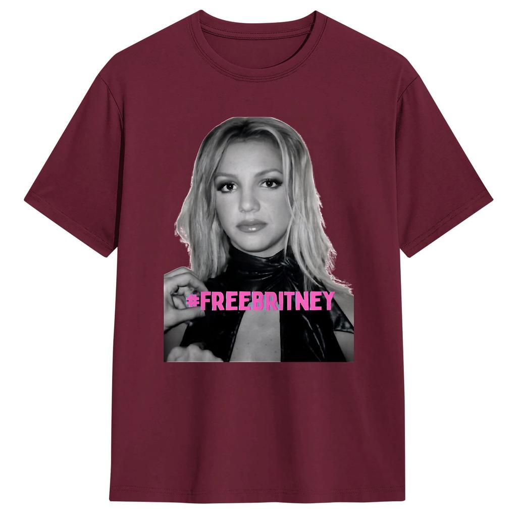 Unisex Free Britneys Spears Poster TShirts Cotton Tees Summer Streetwear Short Sleeve T Shirt ONeck Novelty Custom Logo Tshirt