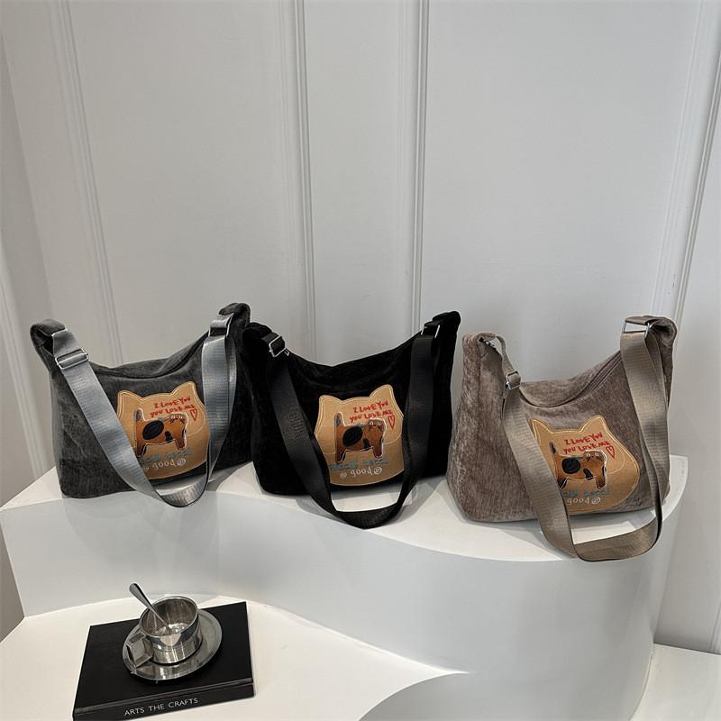 Stylish And Durable Korean Ins Cute Cartoon Tote Bag For Women Perfect For Winter Outfits