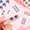 10Pairs Rainbow Cartoon Eyes Stickers For Loli Doll Eyes Accessories Cute Crystal Eyes Sticker Anime Figurine Face Organ Paster