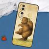 Cute Cartoon Bear Case For Honor Magic 8 7 5 6 Pro 200 400 50 70 90 Lite Win RT X8c X8b X9a X9b X9c X9d Cover